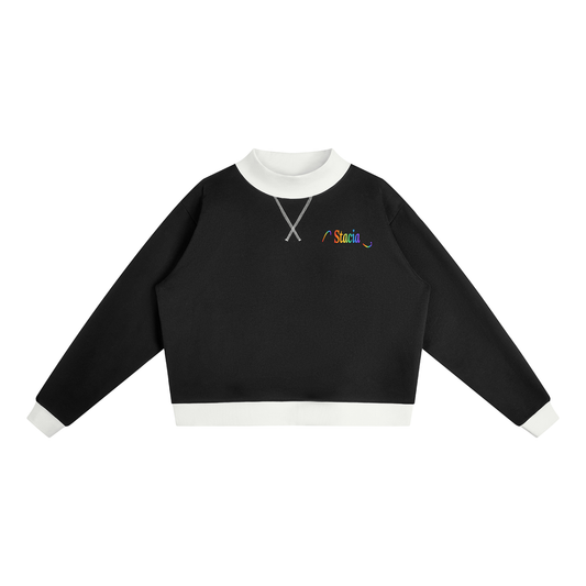 Stacia Women’s Mock Neck Crewneck Sweatshirt