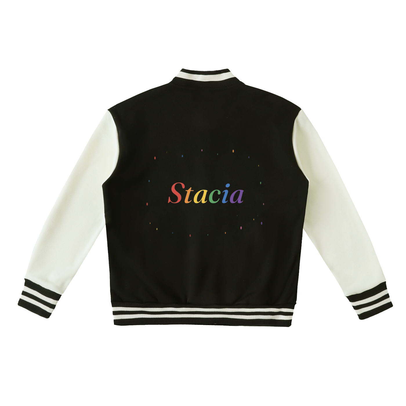Stacia Two-Tone Fleeced Varsity Jacket