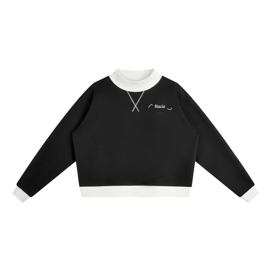 Stacia Women’s Mock Neck Crewneck Sweatshirt