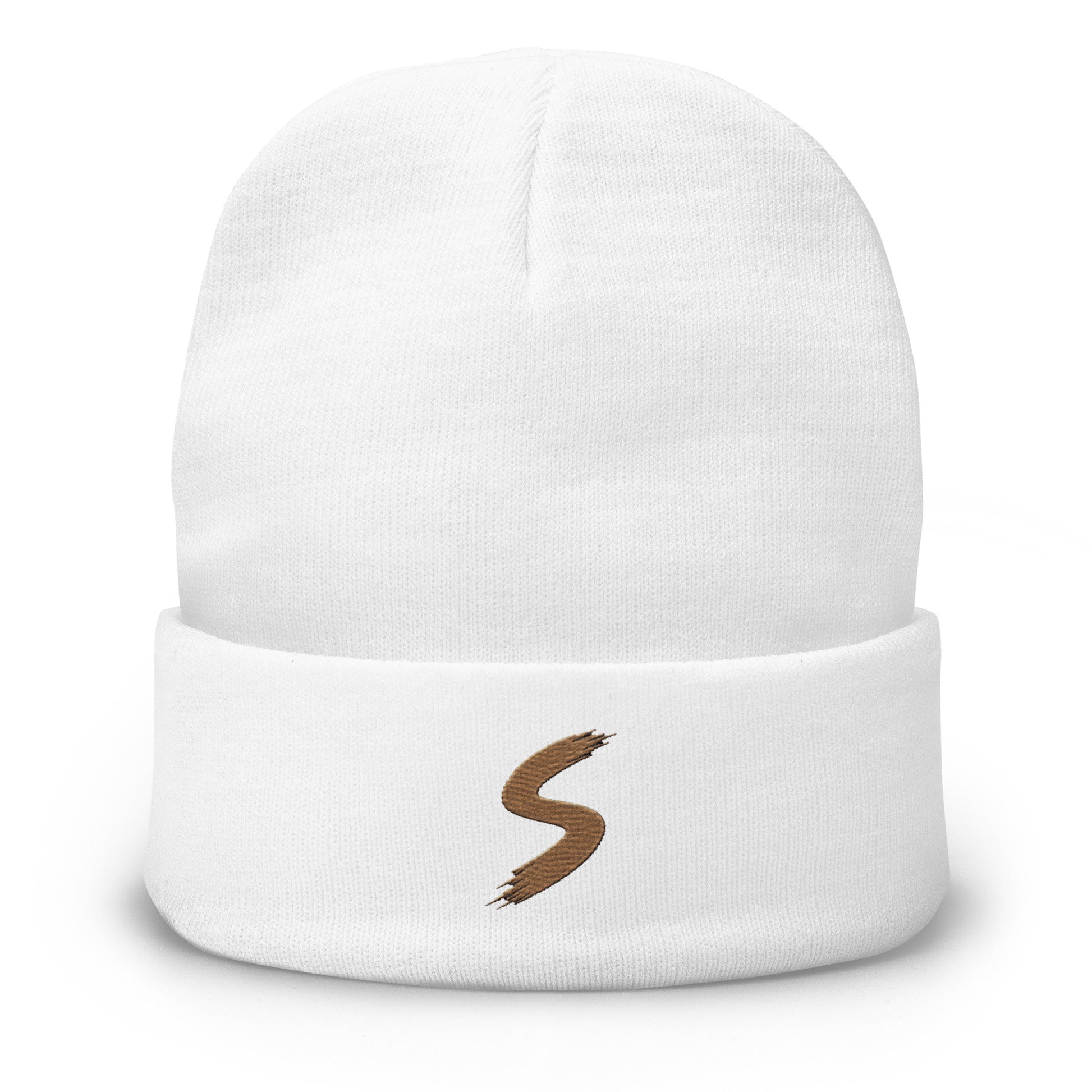 Stacia Street Embroidered Beanie, White