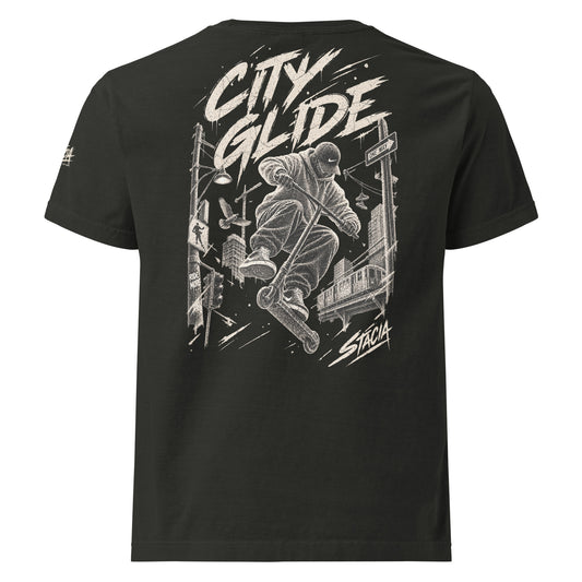 Urban Motion Vintage Streetwear Oversized T-Shirt Scooter - STACIA graphic streetwear - front view