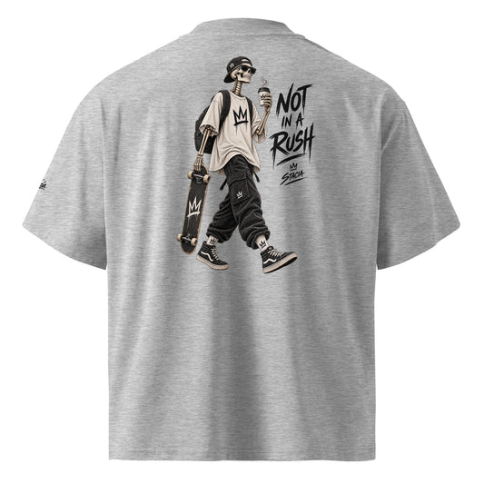 Not in a Rush oversized T-shirt - STACIA graphic streetwear - front view