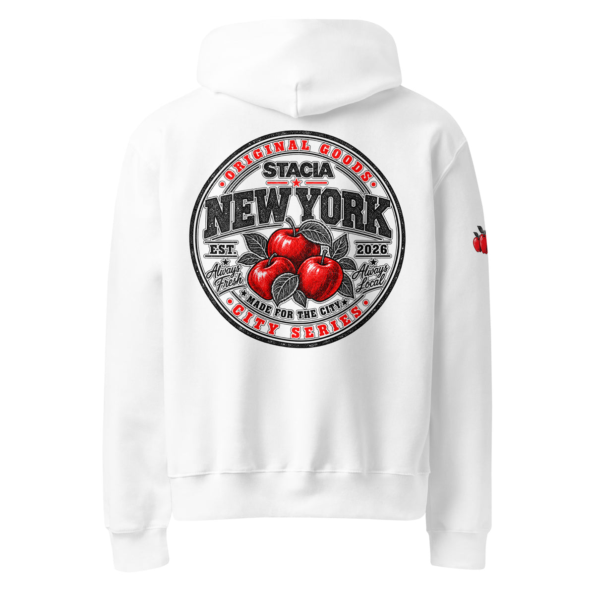 City Vintage Streetwear Oversized Hoodie NY - STACIA graphic streetwear - front view