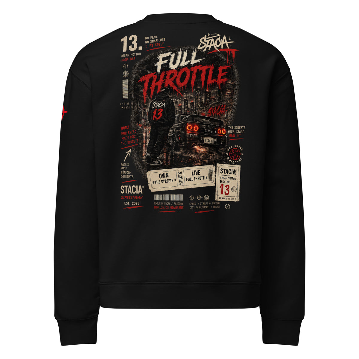 Full Throttle Sweatshirt - STACIA graphic streetwear - front view