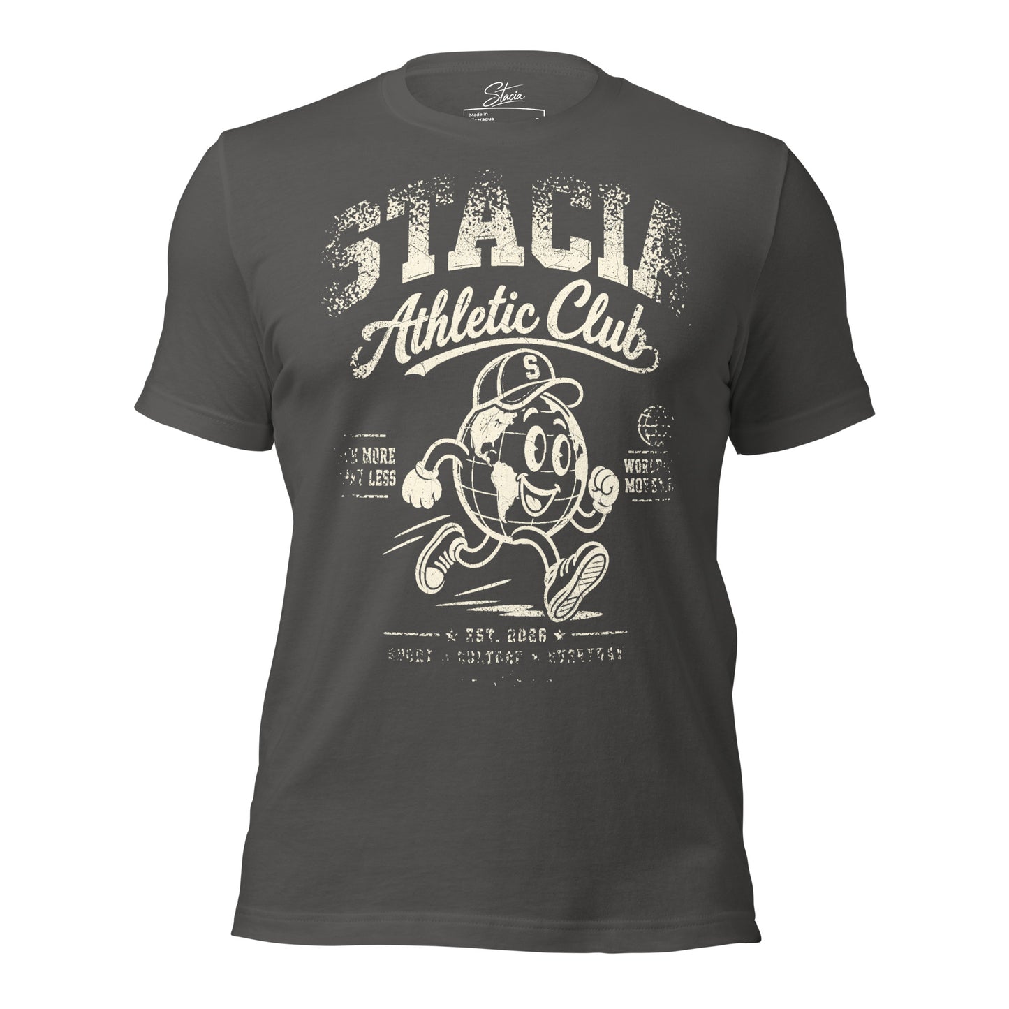 Athletic club T-shirt - STACIA graphic streetwear - front view