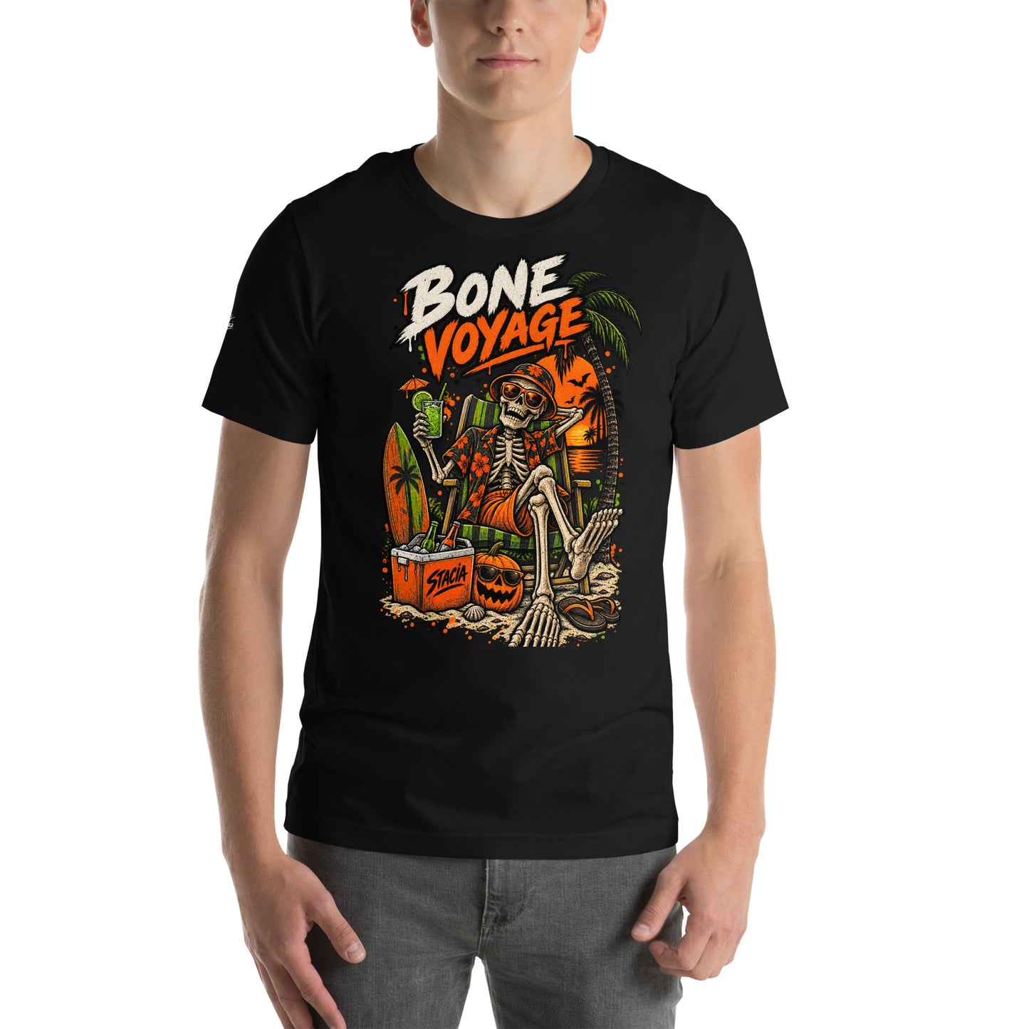 Bone Voyage T-shirt - STACIA graphic streetwear - front view