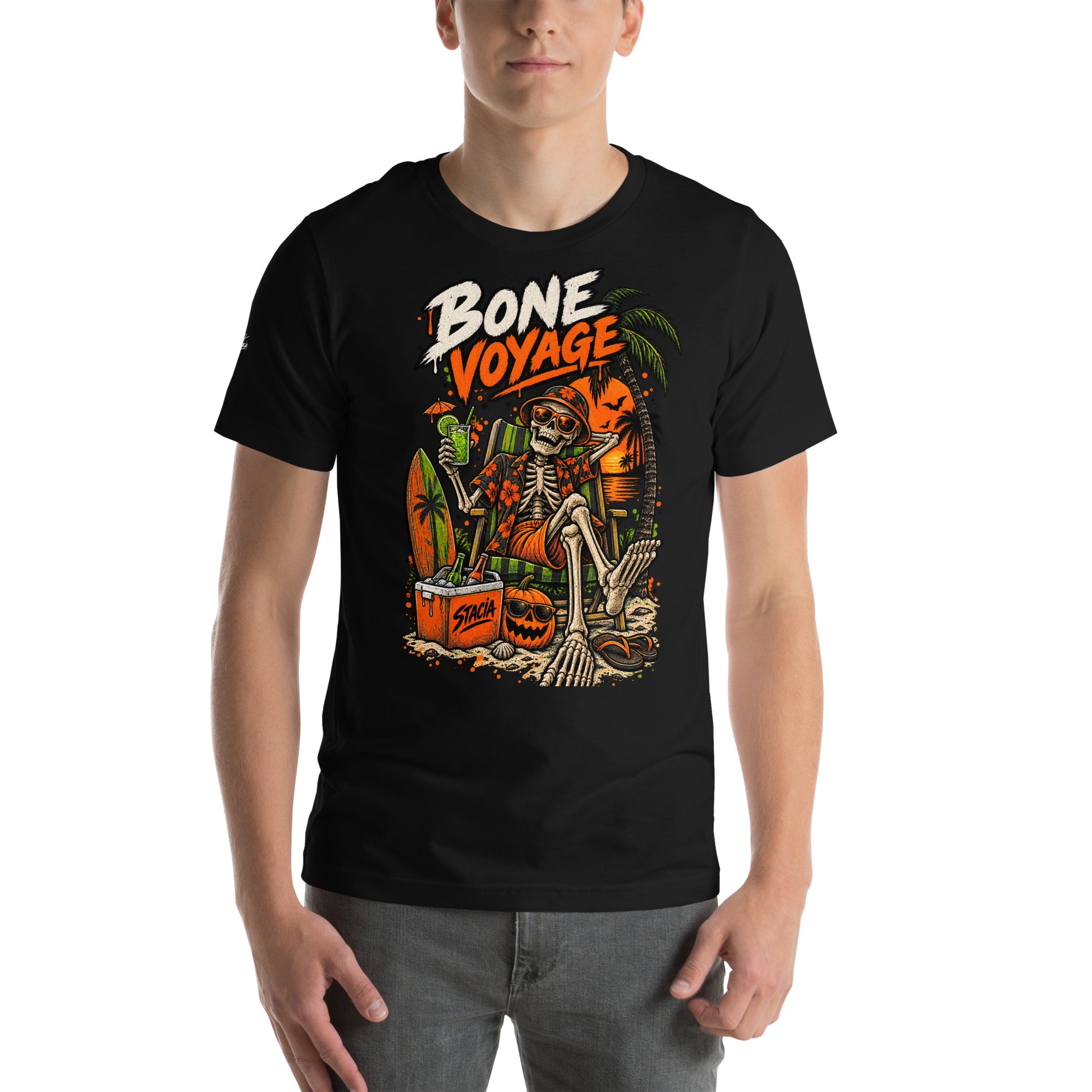 Bone Voyage T-shirt - STACIA graphic streetwear - front view