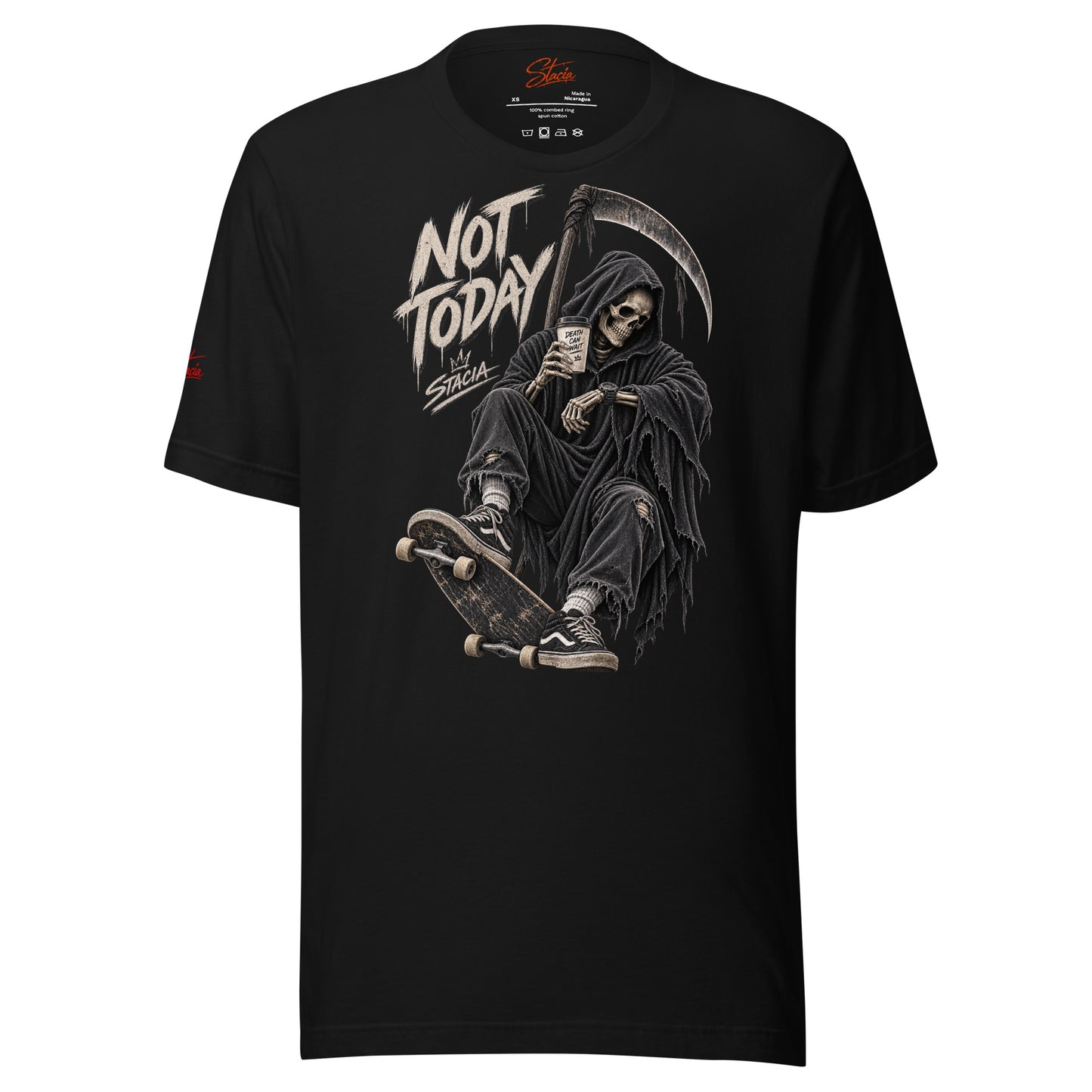 Not Today T-shirt - STACIA graphic streetwear - front view
