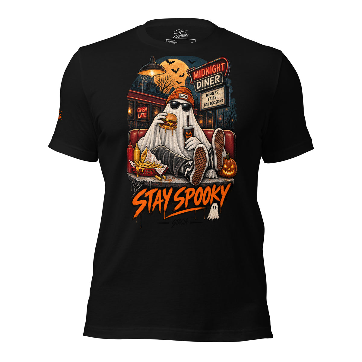 Stay Spooky T-shirt - STACIA graphic streetwear - front view