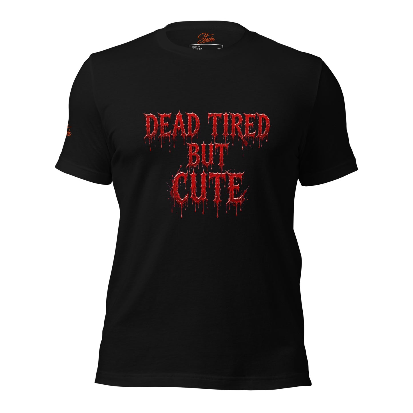 Dead Tired Cute T-shirt - STACIA graphic streetwear - front view