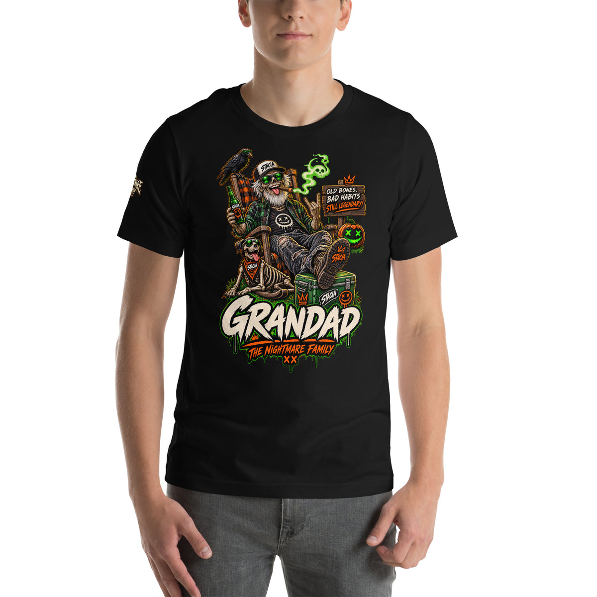 Nightmare Family Grandad - STACIA graphic streetwear - front view