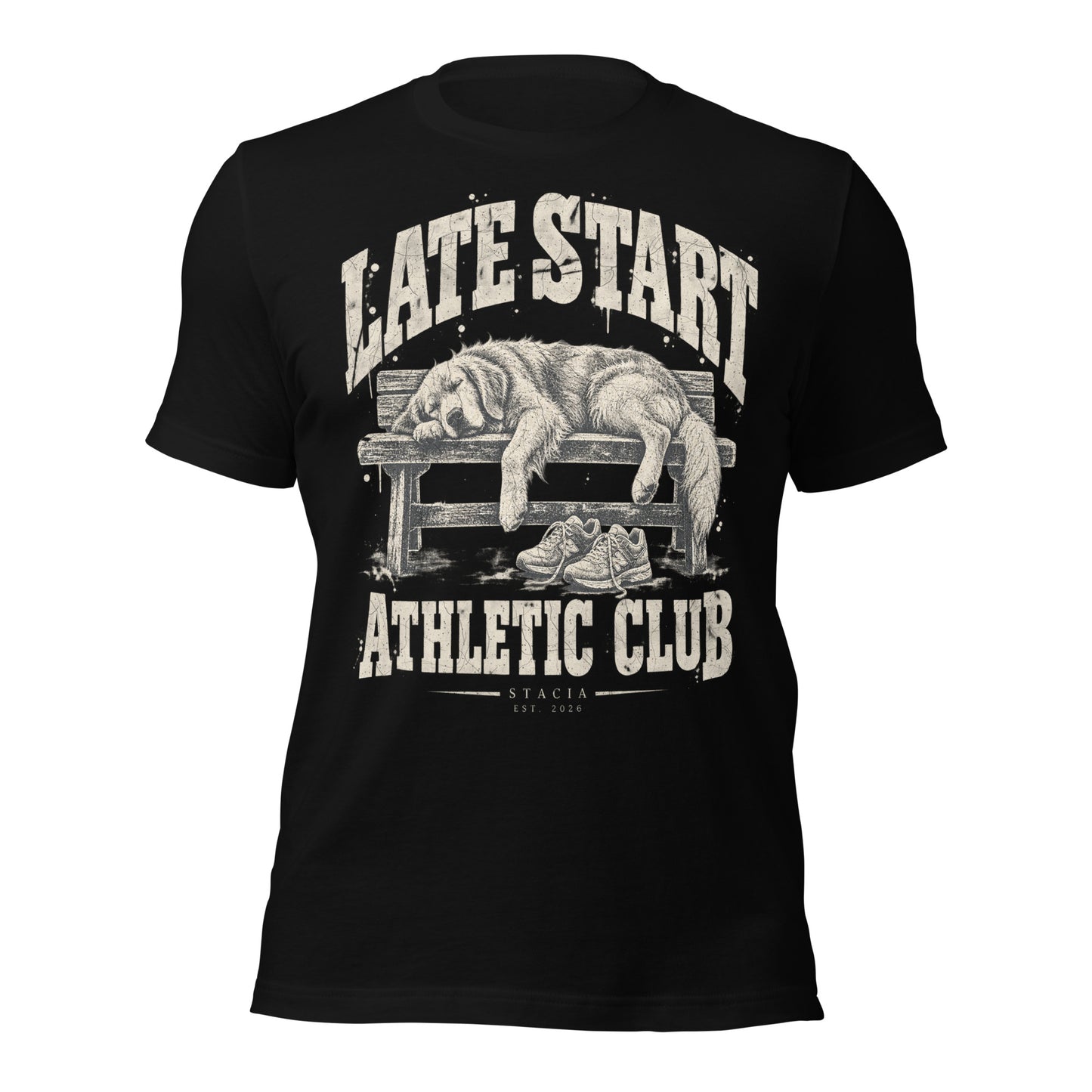 Late Start Ath Club - STACIA graphic streetwear - front view