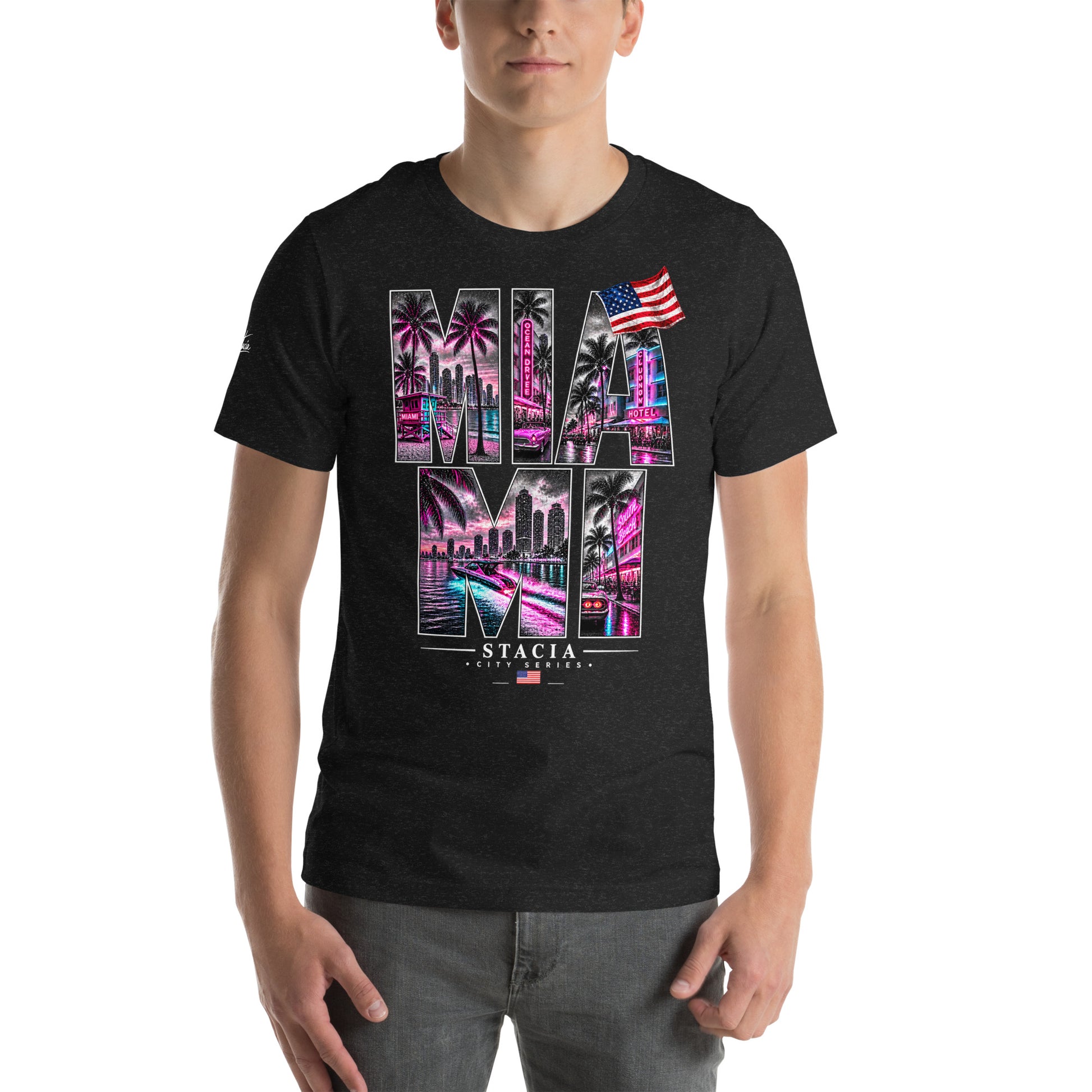 Miami T-shirt - STACIA graphic streetwear - front view
