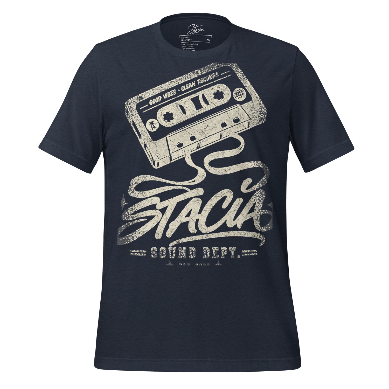 Music Tape T-shirt - STACIA graphic streetwear - front view