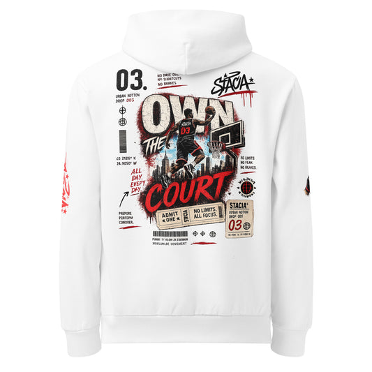 Own The Court Urban hoodie - STACIA graphic streetwear - front view